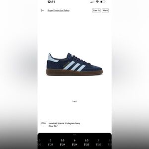 Adidas Handball Spezial ‘Collegiate Navy Clear Sky’ size 7 in women’s